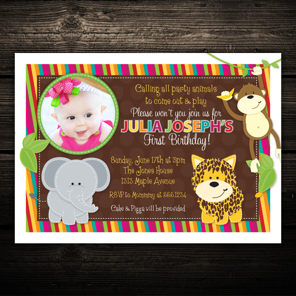 Best ideas about Photo Birthday Invitations
. Save or Pin Party Animals Birthday Invitations Printed or Now.