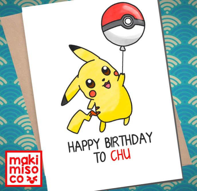 Best ideas about Pikachu Birthday Card
. Save or Pin PIKACHU BIRTHDAY Card Love birthday Boyfriend Girlfriend Now.