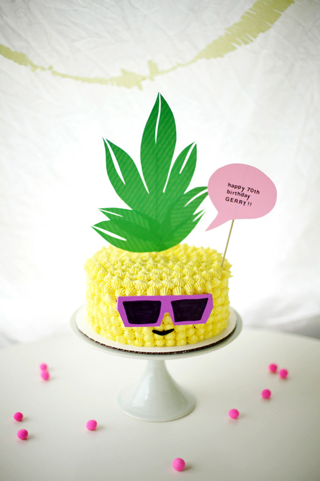 Best ideas about Pineapple Birthday Cake
. Save or Pin My Dad s 70th Birthday Pineapple Wearing Sunglasses Cake Now.