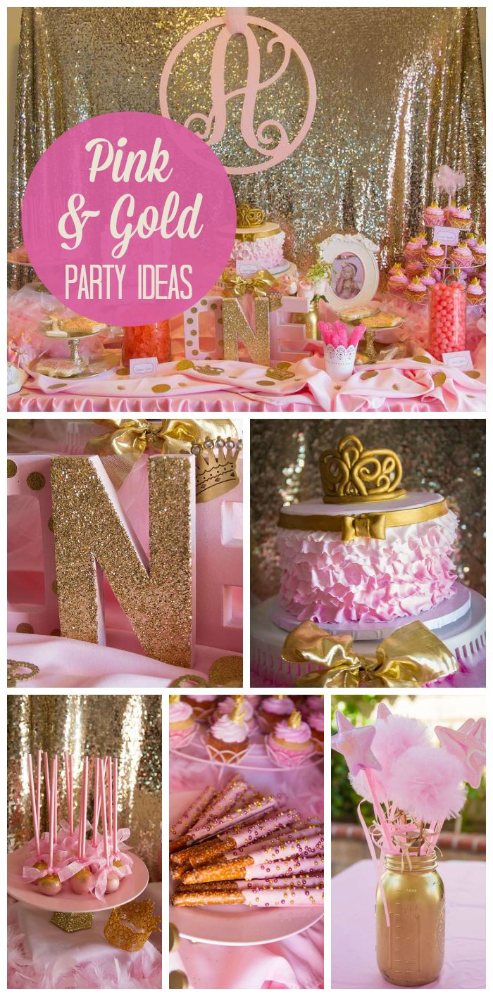 Best ideas about Pink And Gold 1st Birthday Decorations
. Save or Pin Pink and Gold Birthday "Aubrey s Pink and Gold 1st Now.