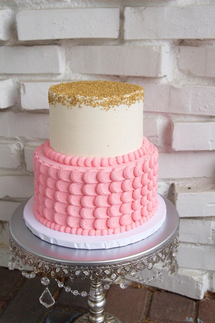 Best ideas about Pink And Gold Birthday Cake
. Save or Pin Pink and gold themed first birthday cake for a very Now.