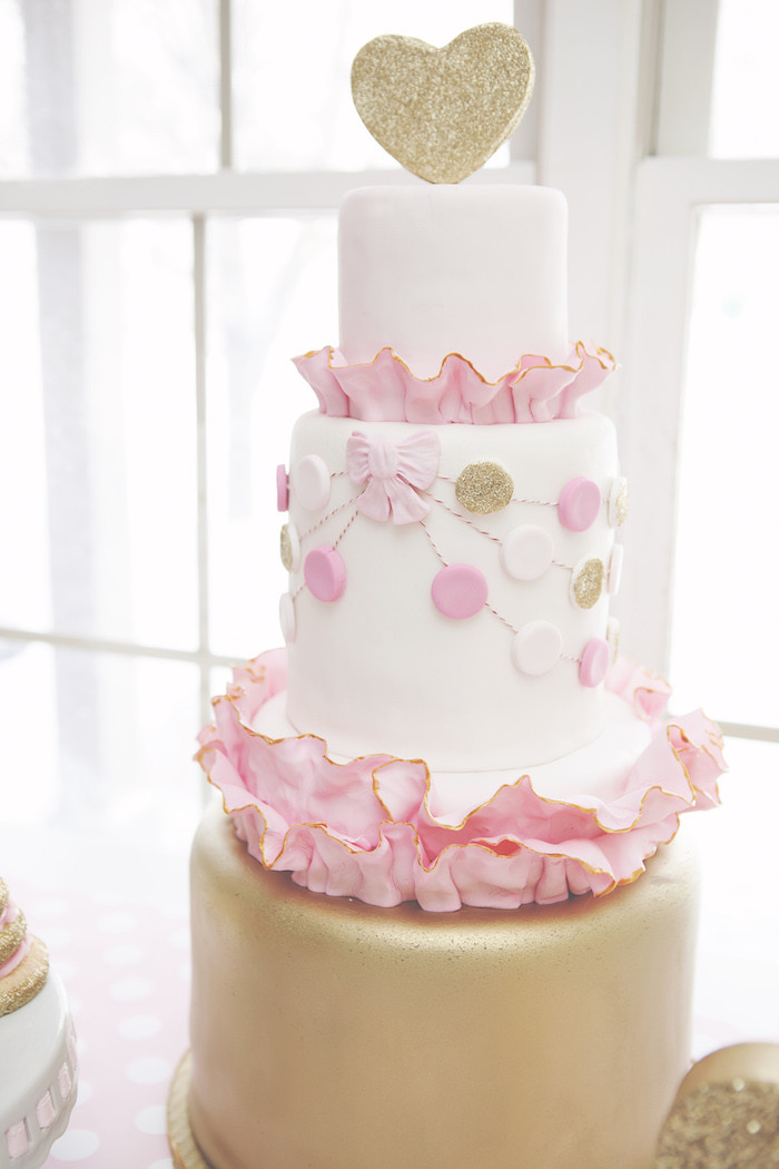 Best ideas about Pink And Gold Birthday Cake
. Save or Pin Sweetly Feature Pink & Gold Party Now.