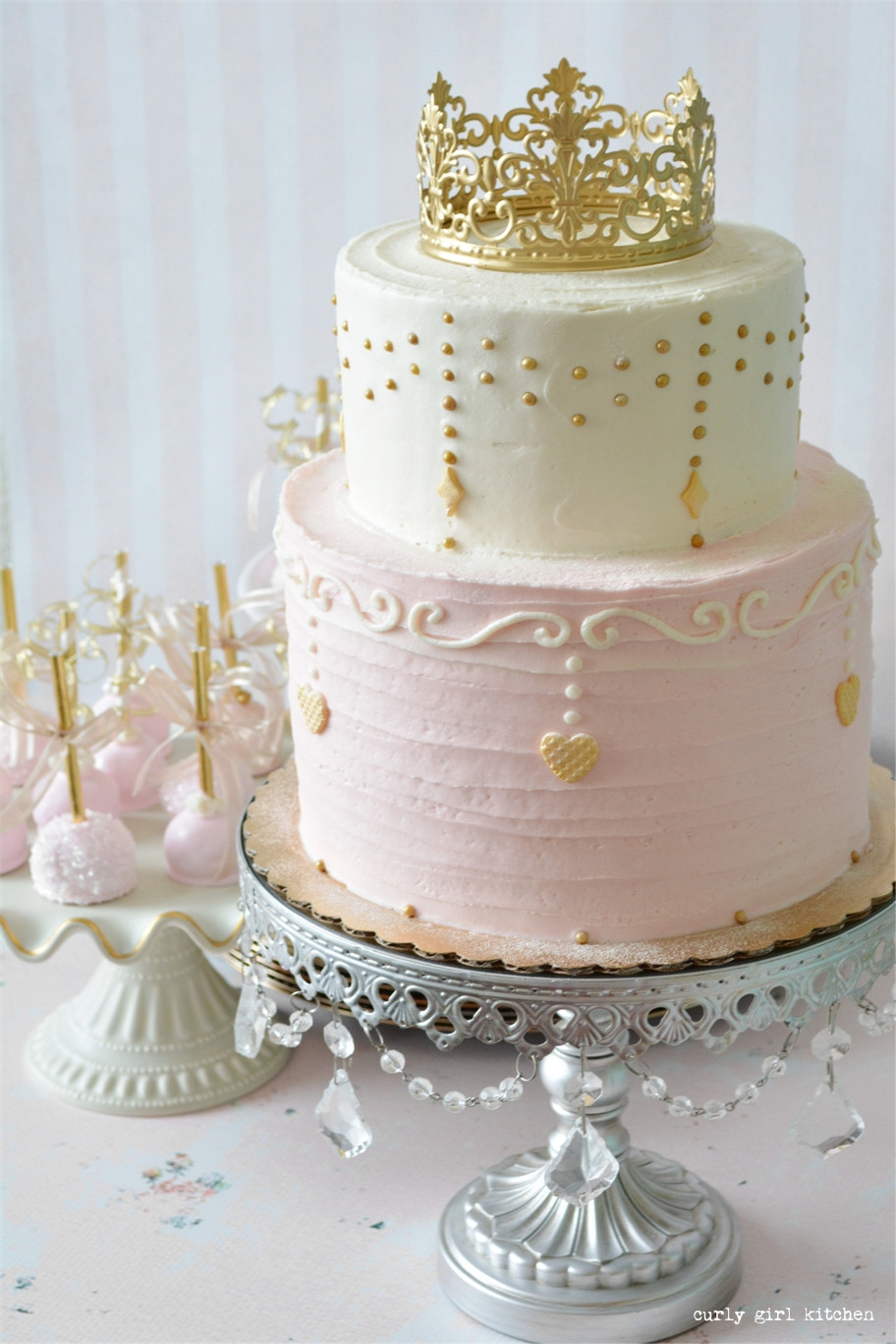 Best ideas about Pink And Gold Birthday Cake
. Save or Pin Curly Girl Kitchen Pink and Gold Princess Party Cake Now.