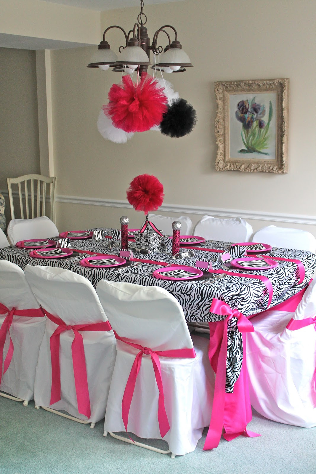Best ideas about Pink Birthday Decorations
. Save or Pin Pretti Mini Blog Zebra & Pink Pop Star Party Now.