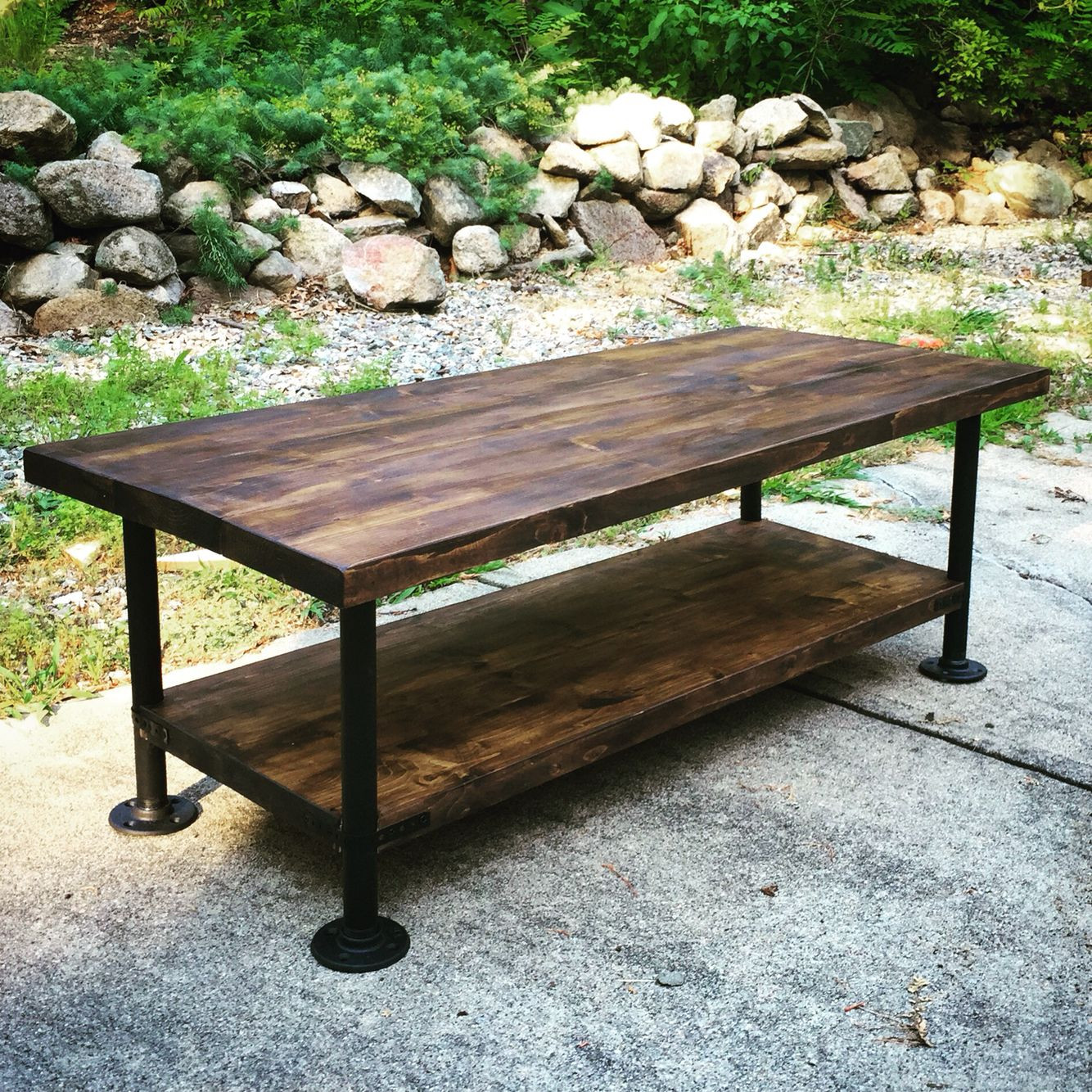 Best ideas about Pipe Coffee Table
. Save or Pin Industrial style wood coffee table with steel pipe legs Now.
