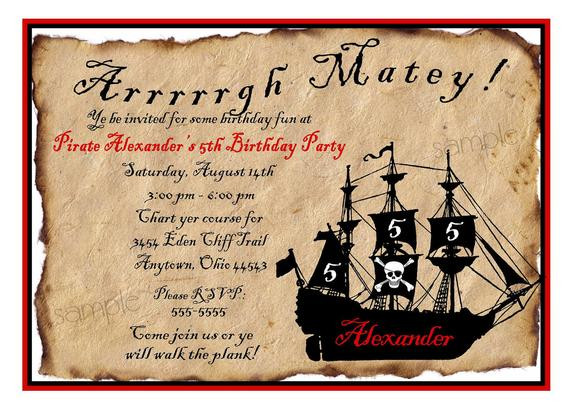Best ideas about Pirate Birthday Invitations
. Save or Pin Pirate Invitations Pirate Ship Birthday Party Invitations Now.