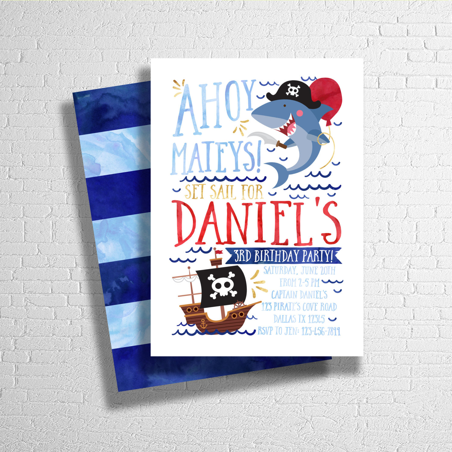 Best ideas about Pirate Birthday Invitations
. Save or Pin Pirate Birthday Invitation Pirate Invite Pirate Shark Now.
