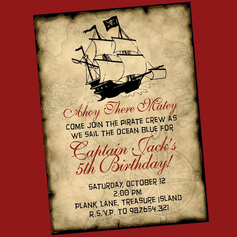 Best ideas about Pirate Birthday Invitations
. Save or Pin Pirate Birthday Invitation Now.