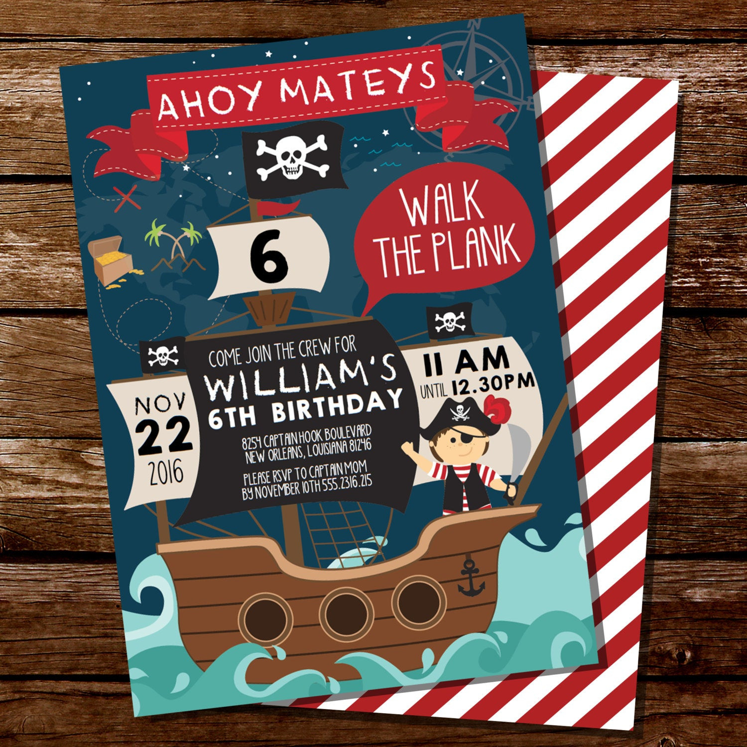 Best ideas about Pirate Birthday Invitations
. Save or Pin Pirate Party Invitation Pirate Map Invitation Pirate Ship Now.