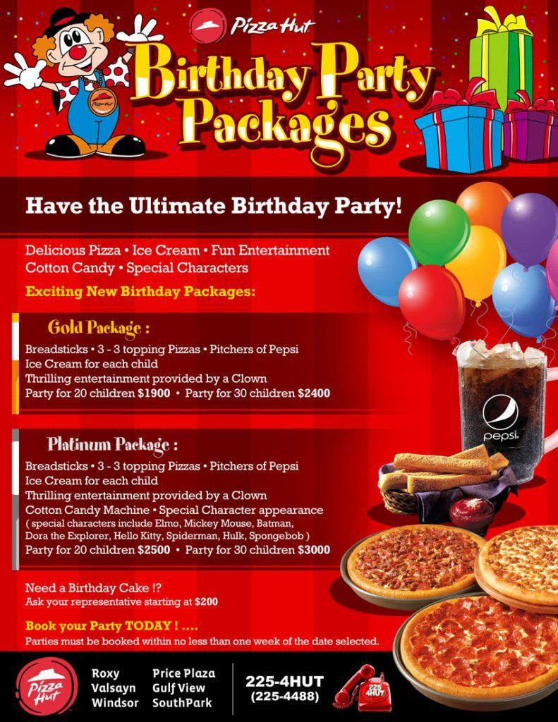 Best ideas about Pizza Hut Birthday Party
. Save or Pin Birthday Club Pizza Hut Trinidad and Tobago Now.