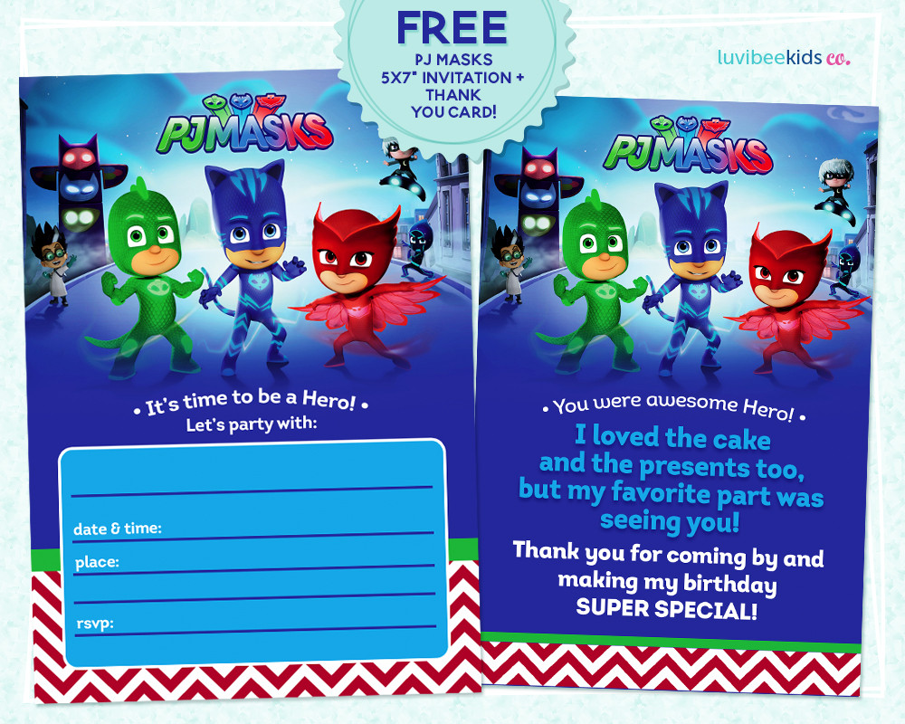 Best ideas about Pj Mask Birthday Invitations
. Save or Pin PJ Masks Invitation Printable FREE Now.