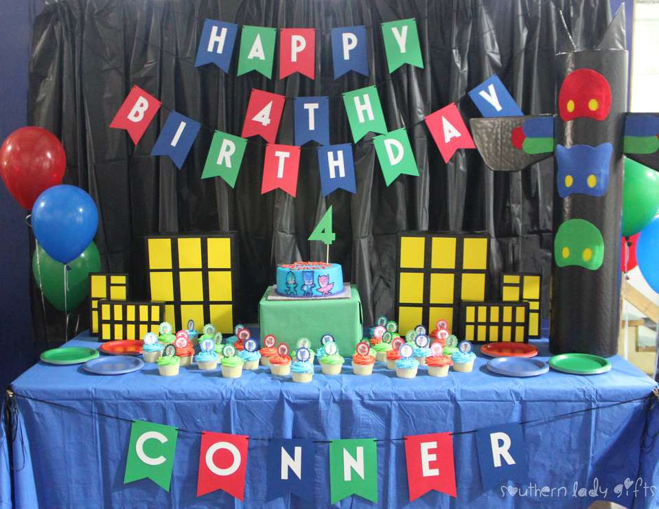 Best ideas about Pj Masks Birthday Party Decorations
. Save or Pin PJ Masks Birthday "Conner s PJ Masks 4th Birthday Now.