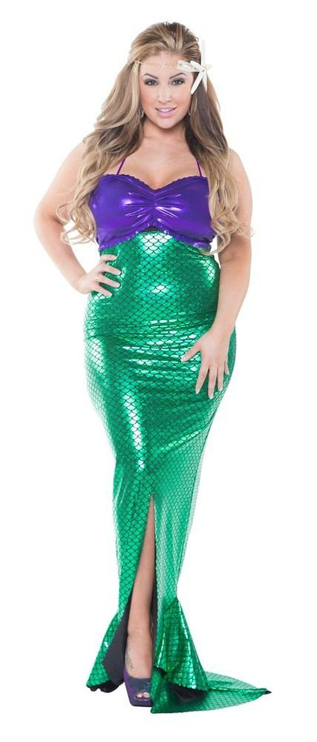 Best ideas about Plus Size Mermaid Costume DIY
. Save or Pin y Adult La s Plus Size Mermaid Halloween Little Skirt Now.