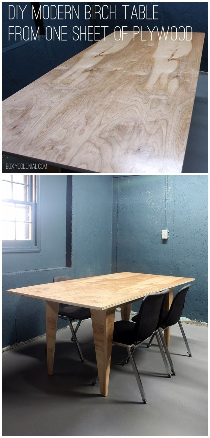 Best ideas about Plywood Table Top DIY
. Save or Pin DIY Modern Birch Table from e Sheet of Plywood Now.