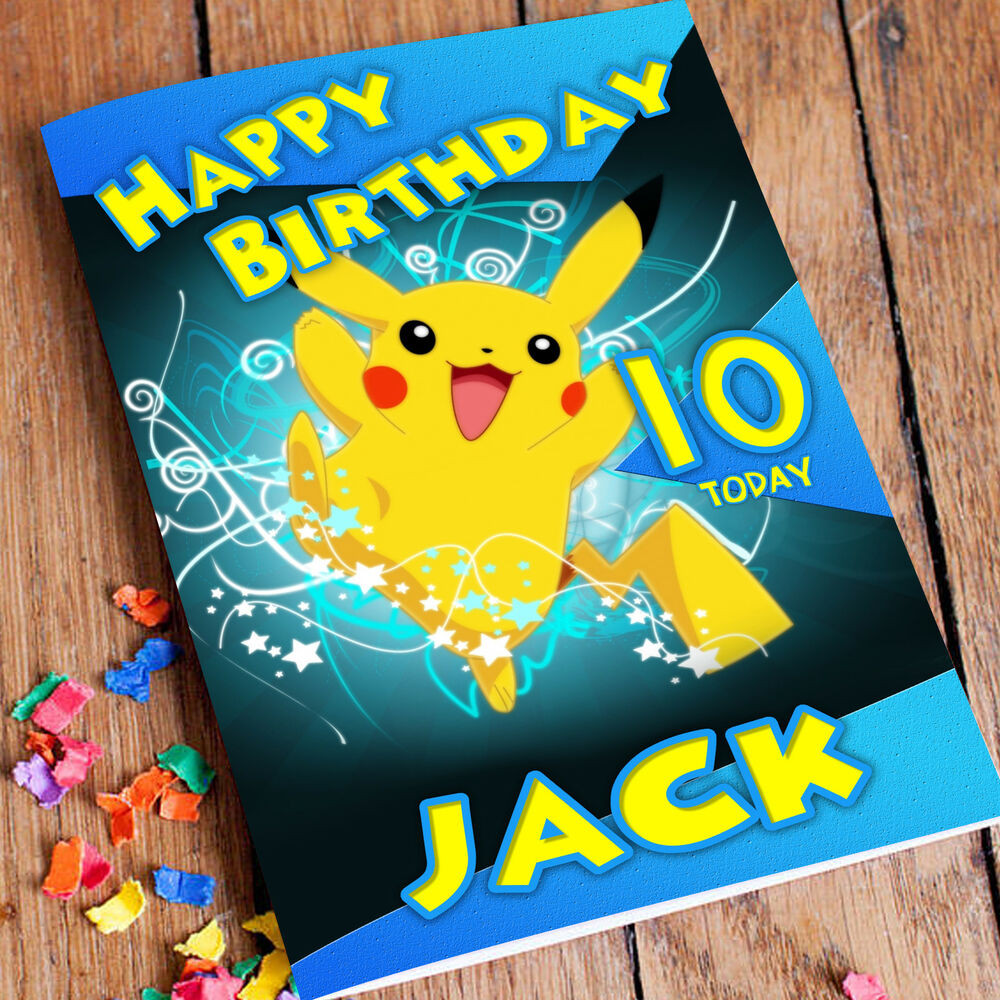 Best ideas about Pokemon Birthday Card
. Save or Pin POKEMON PIKACHU Personalised Birthday Card FREE 1st Class Now.