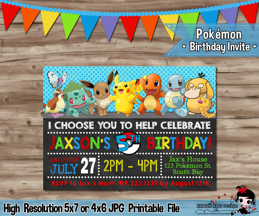 Best ideas about Pokemon Birthday Party Invitations
. Save or Pin Pokémon Invitation Pokemon Invitation Pokémon Invite Pokemon Now.