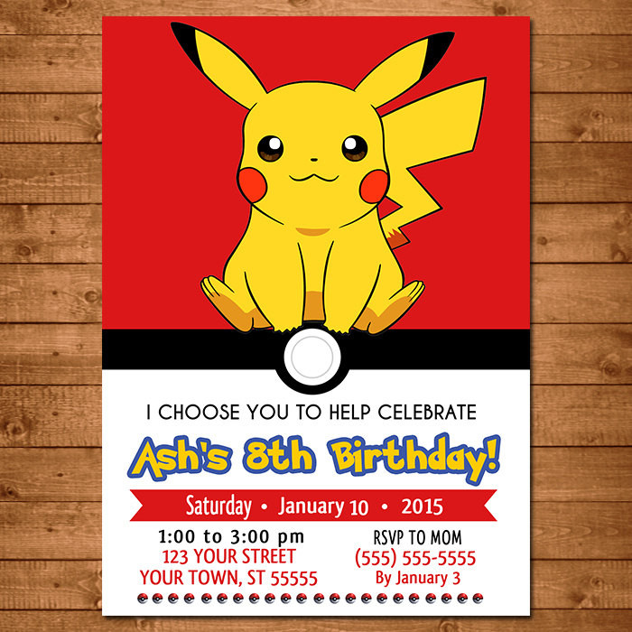 Best ideas about Pokemon Birthday Party Invitations
. Save or Pin Pokemon Pikachu Invitation Pokemon Pikachu Invite Pokemon Now.