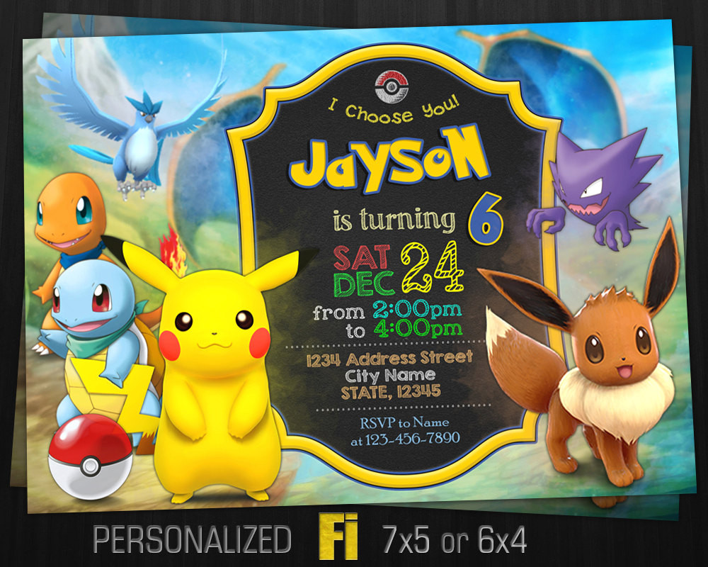 Best ideas about Pokemon Birthday Party Invitations
. Save or Pin Pokemon Invitation Pokemon Birthday Party Eevee Invitation Now.