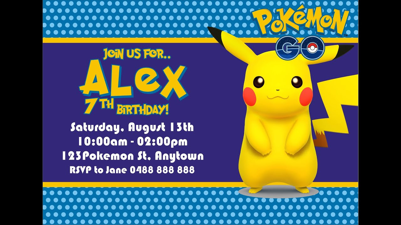 Best ideas about Pokemon Birthday Party Invitations
. Save or Pin How to Make Pokemon GO Birthday Invitation in Coreldraw Now.