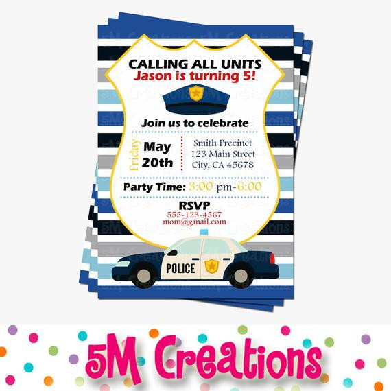 Best ideas about Police Birthday Invitations
. Save or Pin Police Party Invitations Cop Party Invite Police Birthday Now.