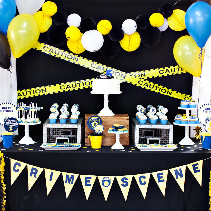Best ideas about Police Birthday Party
. Save or Pin Blue & Yellow Policeman Birthday Party Crime Fighters Now.