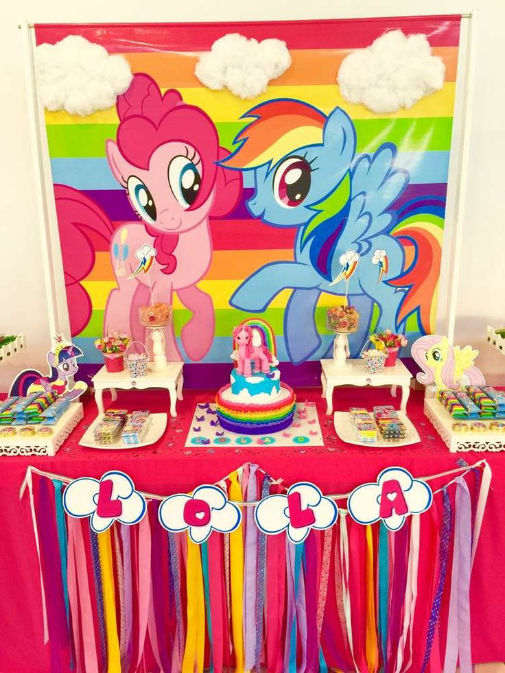 Best ideas about Pony Birthday Party
. Save or Pin Colorful dessert table at a My Little Pony birthday party Now.