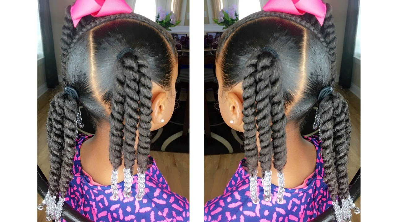 Best ideas about Ponytail Hairstyles For Kids
. Save or Pin Rope Twist Ponytails w Beads Tutorial Now.