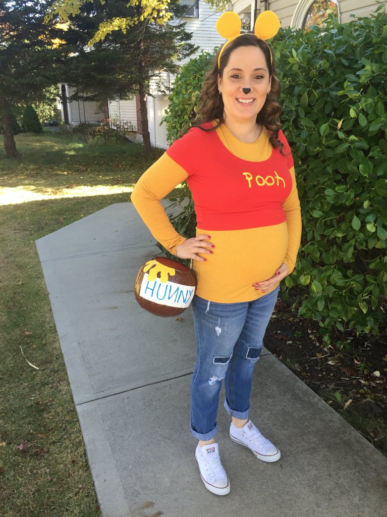 Best ideas about Pooh Bear Costume DIY
. Save or Pin Best Pregnancy Halloween Costumes Homemade Pooh Bear Now.