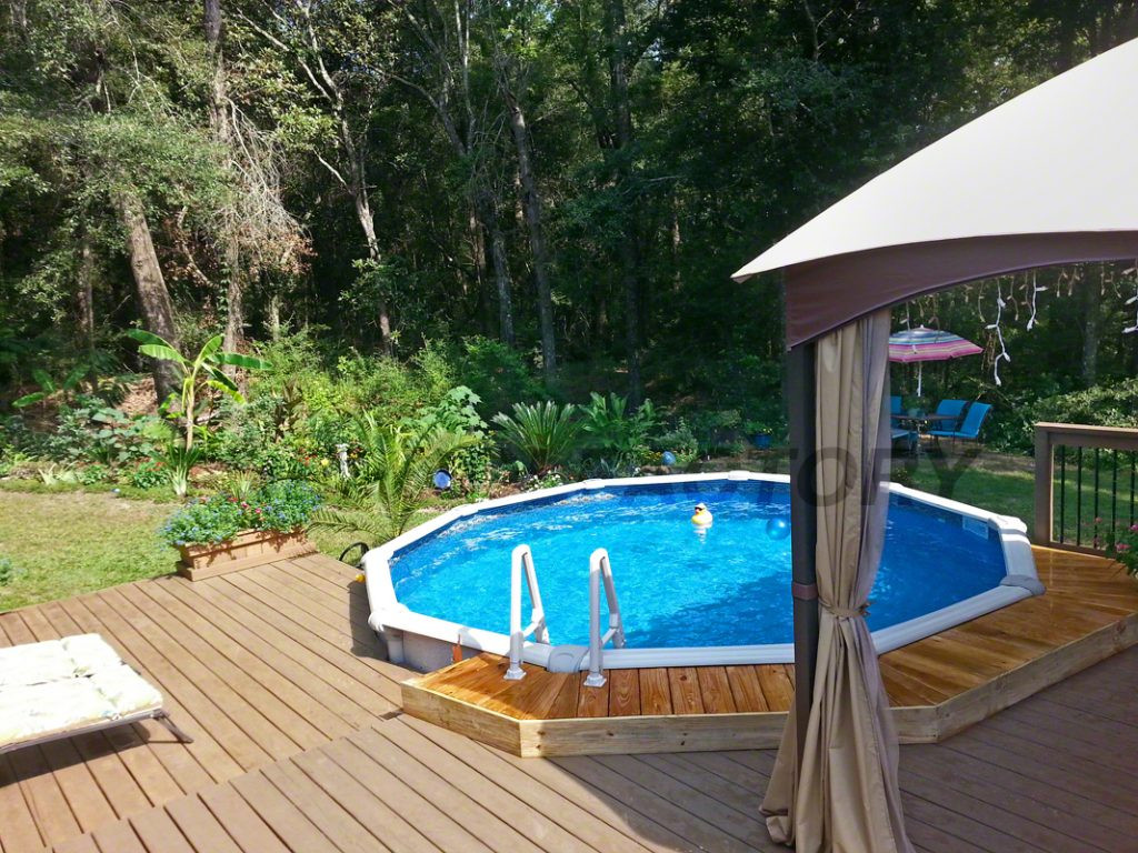 Best ideas about Pool Deck Ideas For Above Ground Pools
. Save or Pin Pool Deck Ideas Partial Deck The Pool Factory Now.