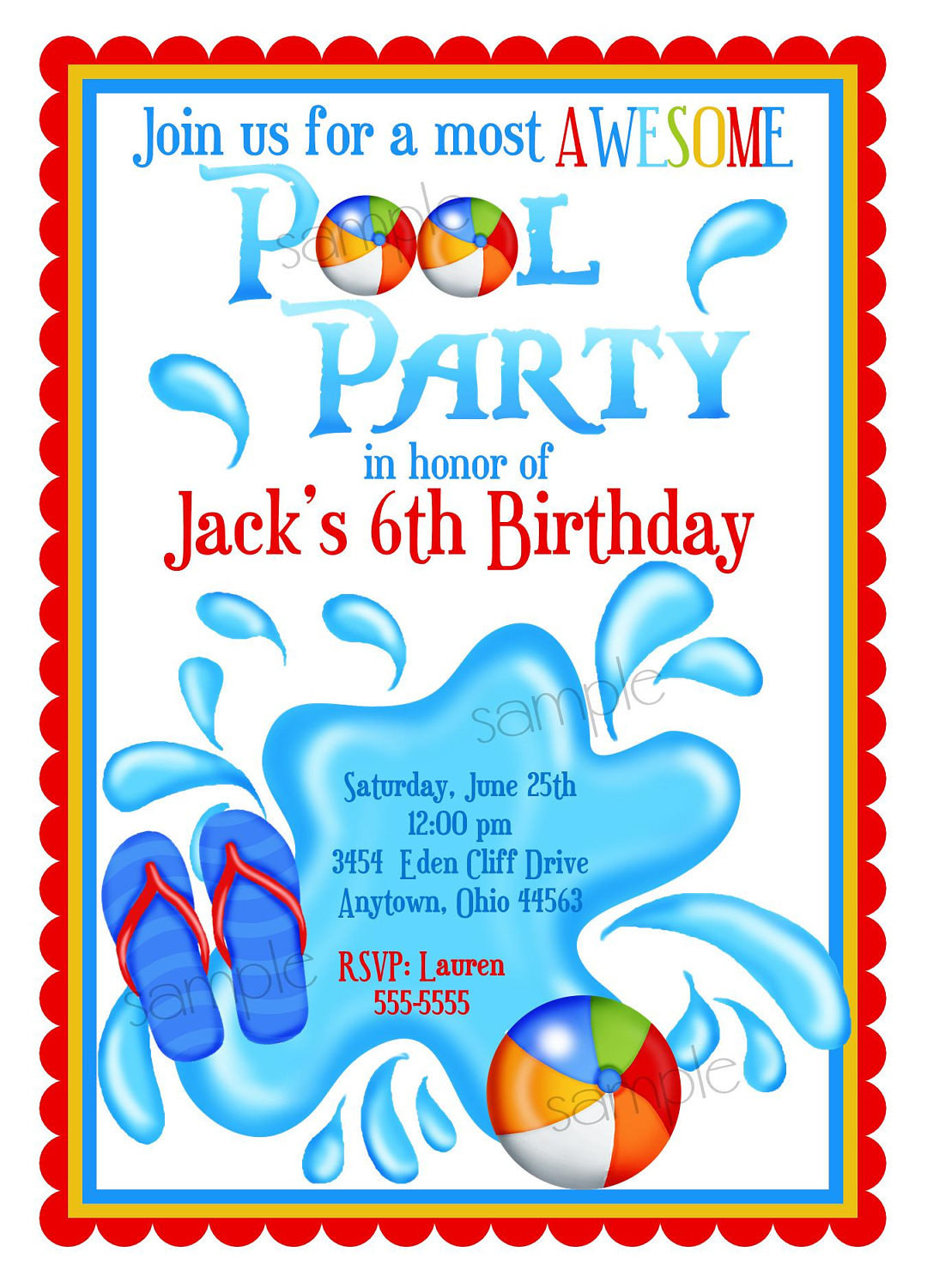 Best ideas about Pool Party Birthday Invitations
. Save or Pin Pool Party Invitations Personalized Invitations Boys Now.