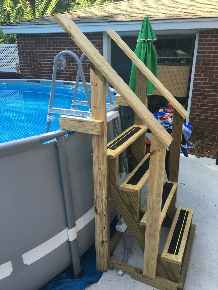 Best ideas about Pool Stairs Above Ground
. Save or Pin Best 20 ground pool landscaping ideas on Pinterest Now.