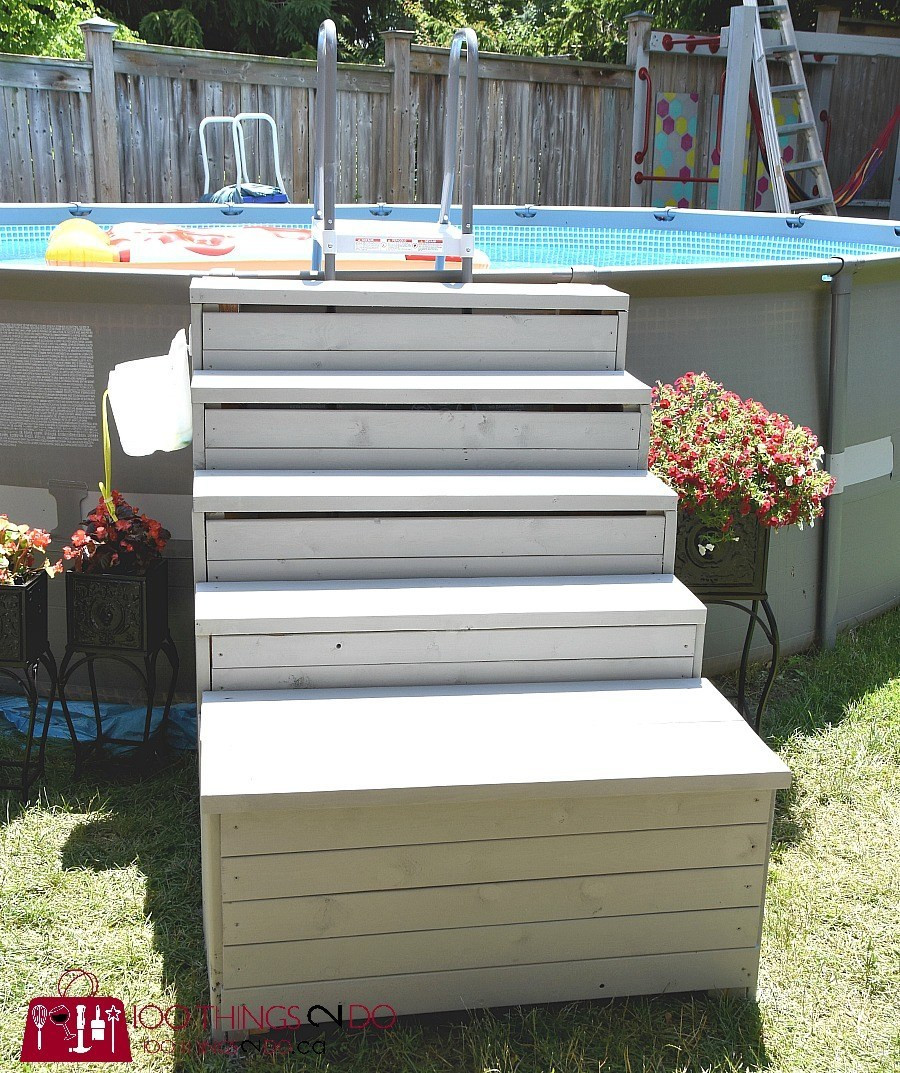 Best ideas about Pool Stairs Above Ground
. Save or Pin DIY ground pool ladder stairs Now.