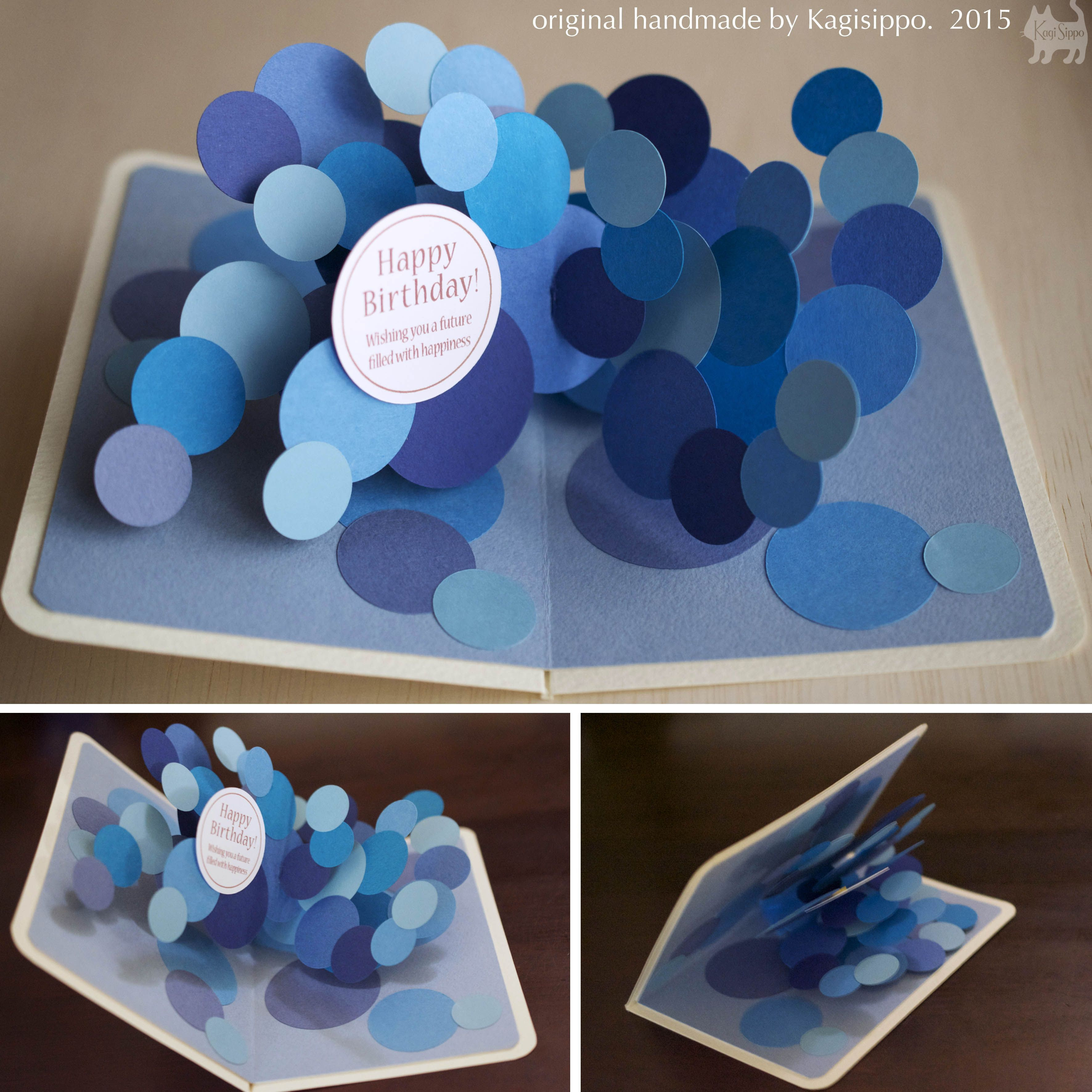 Best ideas about Pop Up Birthday Card Diy
. Save or Pin pop up card [ blue] original handmade by kagisippo Now.