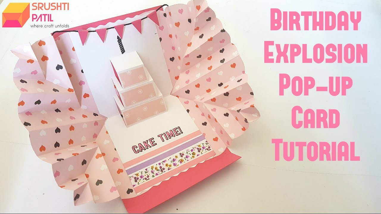 Best ideas about Pop Up Birthday Card
. Save or Pin Explosion pop up card Birthday Theme by Srushti Patil Now.