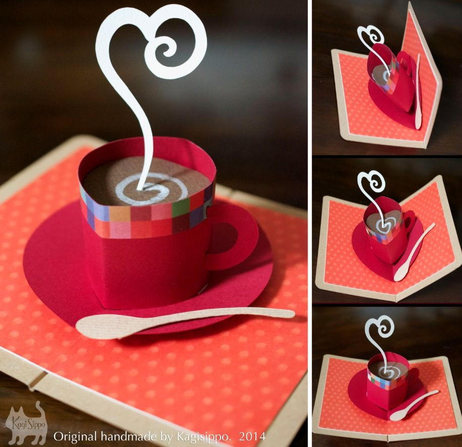 Best ideas about Pop Up Cards DIY
. Save or Pin original handmade [pop up card ] hot coffee Now.