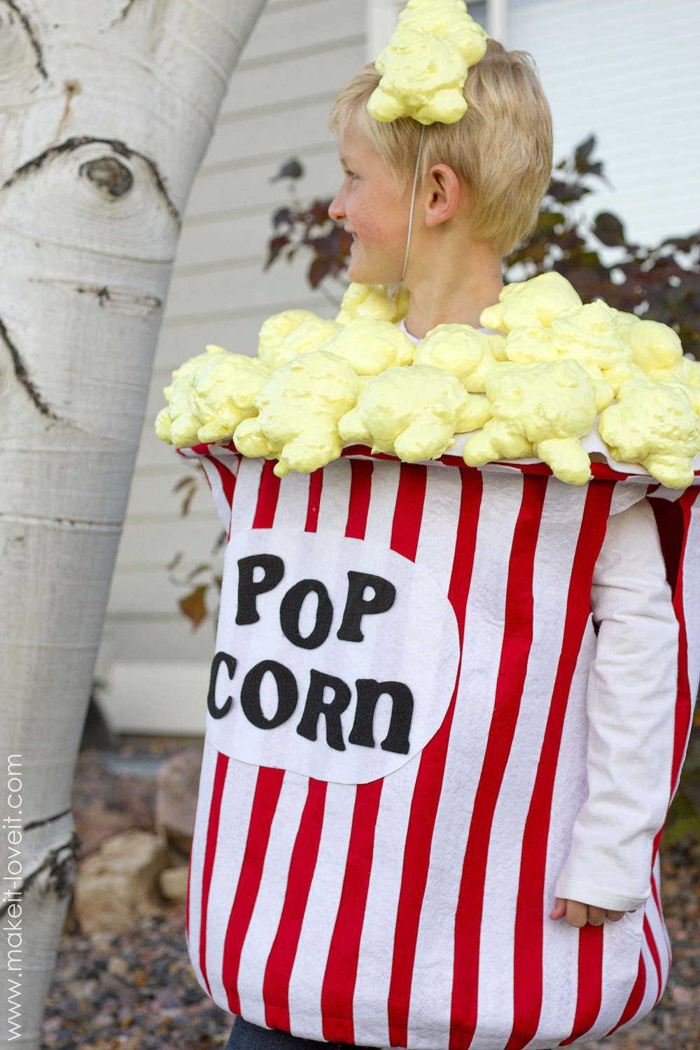 Best ideas about Popcorn Costume DIY
. Save or Pin Bucket of Popcorn Costume with HUGE popped kernels Now.
