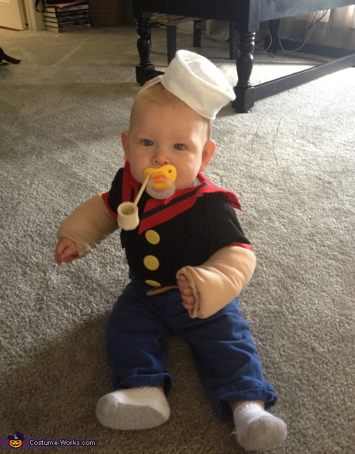 Best ideas about Popeye Costume DIY
. Save or Pin DIY Popeye Baby Costume Now.