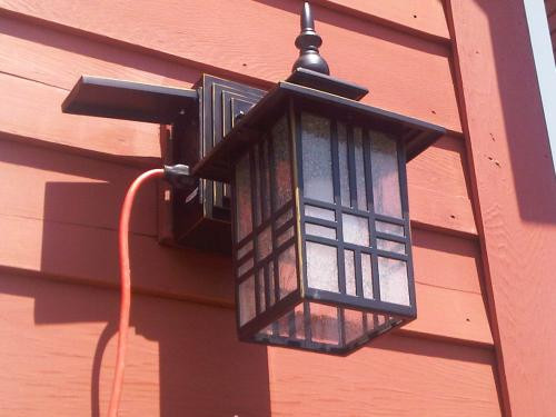 Best ideas about Porch Light With Outlet
. Save or Pin Hampton Bay Mission Style Black with Bronze Highlight Now.