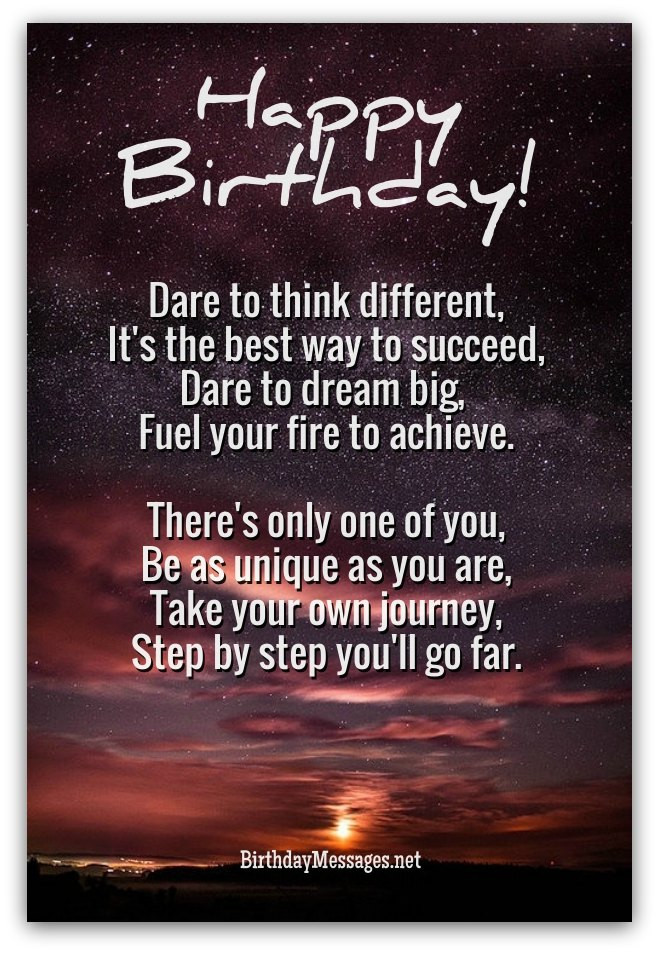 Best ideas about Positive Birthday Quotes
. Save or Pin Inspirational Birthday Poems Unique Poems for Birthdays Now.