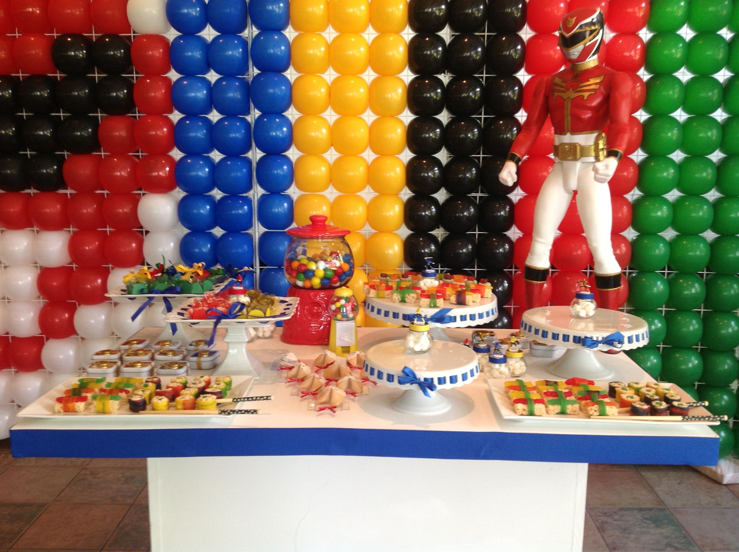 Best ideas about Power Ranger Birthday Decorations
. Save or Pin Candy table at a Power Rangers themed kids birthday party Now.