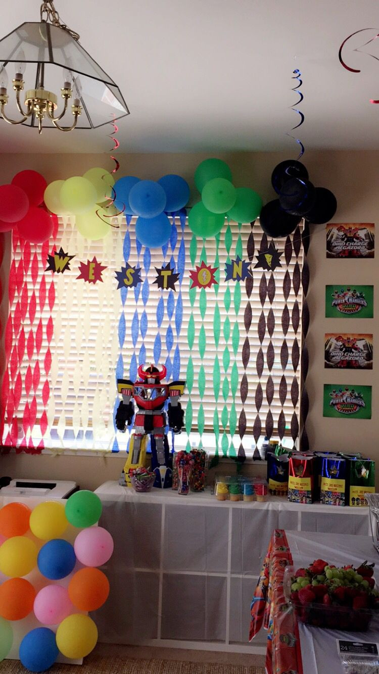 Best ideas about Power Ranger Birthday Decorations
. Save or Pin Balloons & streamers Now.
