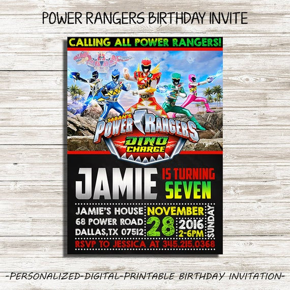 Best ideas about Power Rangers Birthday Invitations
. Save or Pin Power Rangers Birthday Invitation Power by DigitalFactoryArt Now.