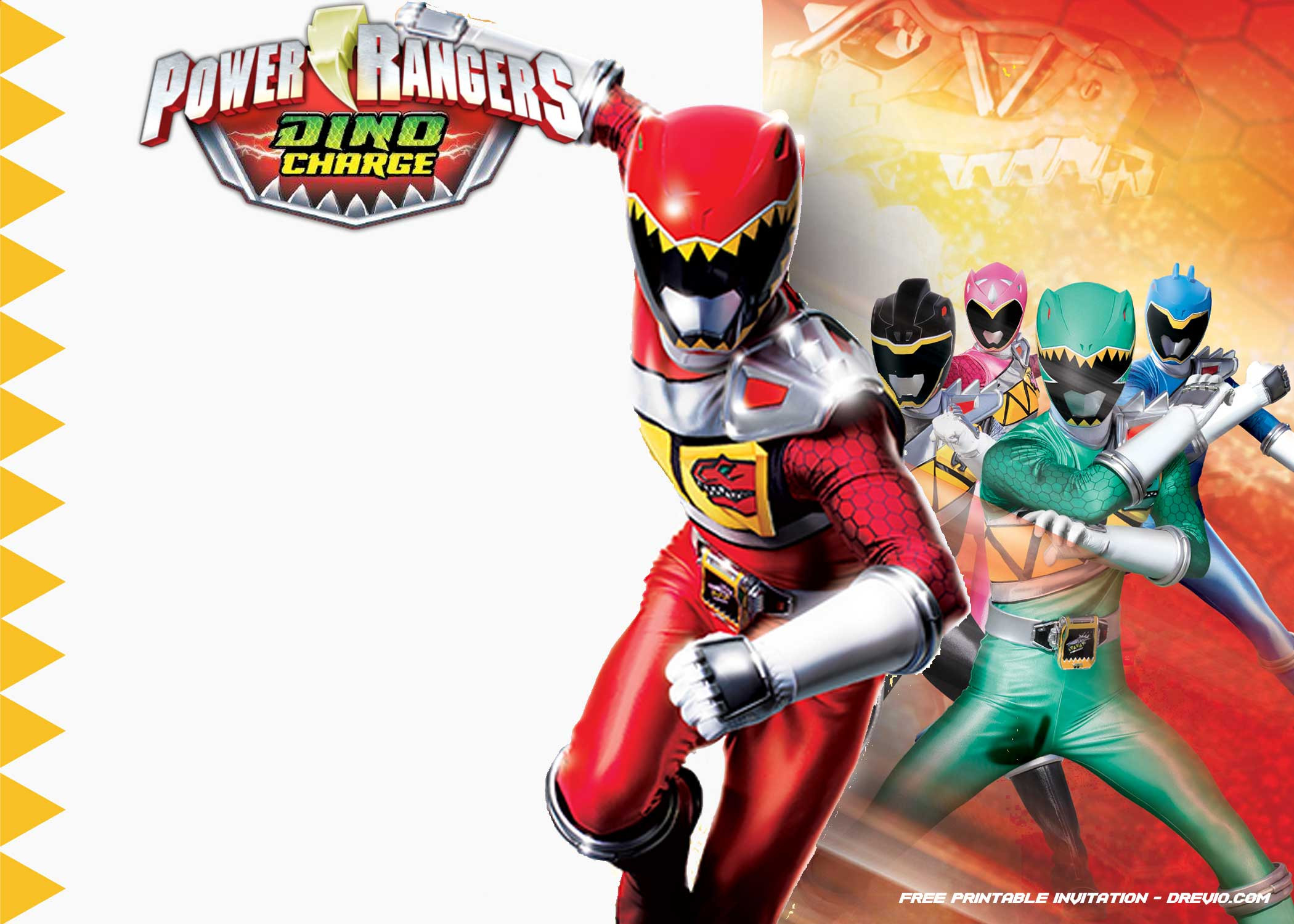 Best ideas about Power Rangers Birthday Invitations
. Save or Pin FREE Printable Power Rangers Dino Charge Invitation Now.