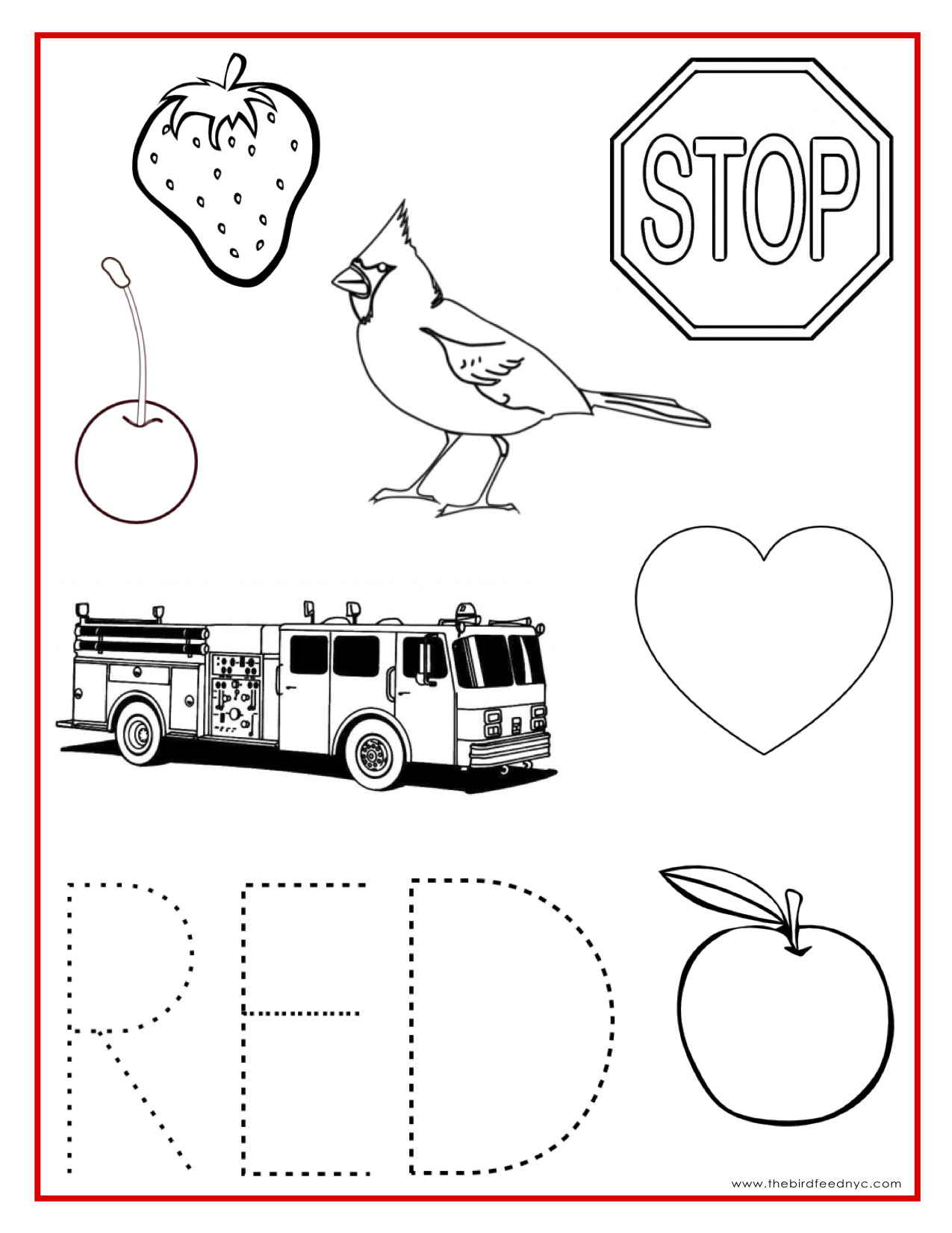 Best ideas about Preschool Coloring Sheets Red
. Save or Pin RED Color Activity Sheet Now.