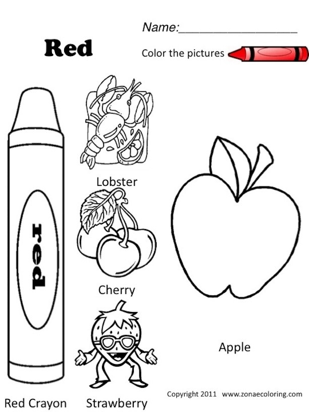 Best ideas about Preschool Coloring Sheets Red
. Save or Pin Coloring Pages Things That Are Red Now.