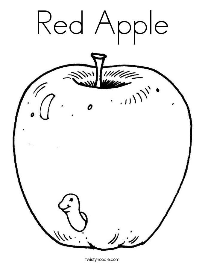 Best ideas about Preschool Coloring Sheets Red
. Save or Pin Red Apple Coloring Page Twisty Noodle Now.
