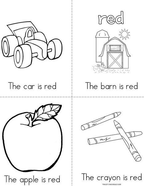 Best ideas about Preschool Coloring Sheets Red
. Save or Pin I love the color red Book from TwistyNoodle Now.