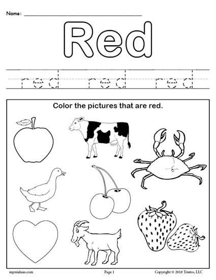Best ideas about Preschool Coloring Sheets Red
. Save or Pin FREE Color Red Worksheet Daycare ideas Now.