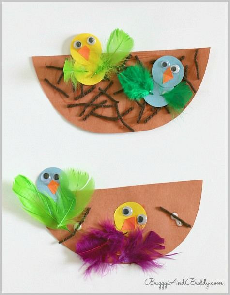 Best ideas about Preschool Spring Craft
. Save or Pin Spring Crafts for Kids Nest and Baby Bird Craft Now.