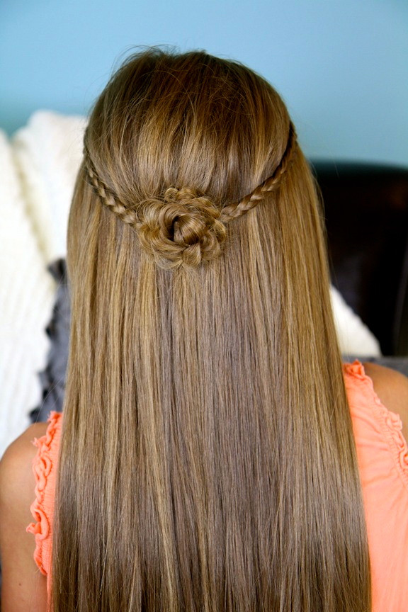 Best ideas about Pretty Hairstyles For Girls
. Save or Pin Braided Flower Tieback Hairstyles for Long Hair Now.
